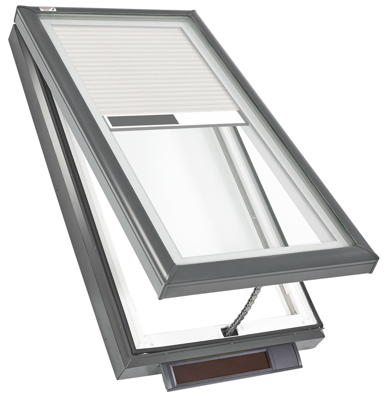 VCS-Solar Powered "Fresh Air" Skylight  - (Flat Roof) With Solar Shades