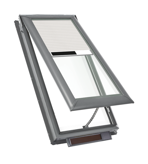 Velux- VCS-Solar Powered "Fresh Air" Skylight  - (Flat Roof) With Solar Shades
